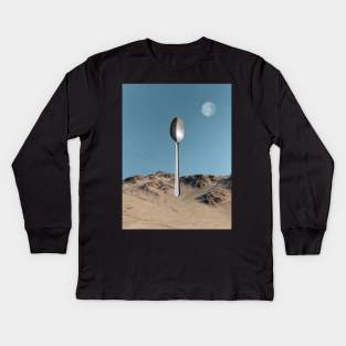 Spoon - Surreal/Collage Art Kids Long Sleeve T-Shirt